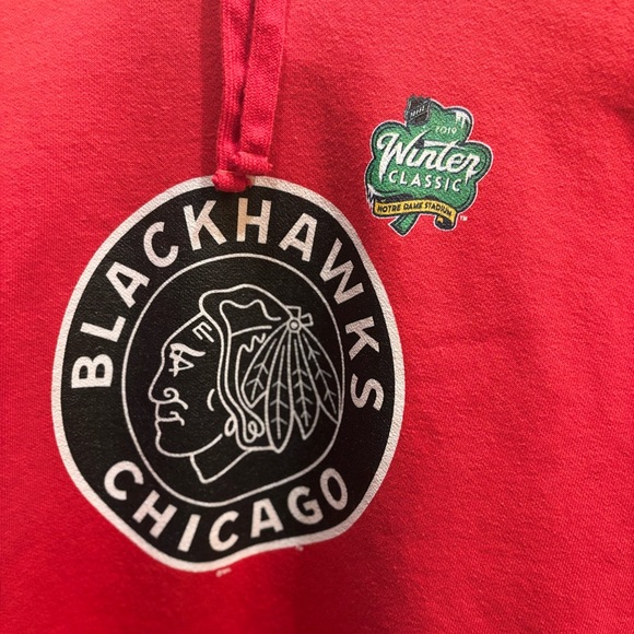 Fabletics Chicago Blackhawks 2019 Winter Classic Noter Dame Stadium Hoodie Large - Picture 2 of 7